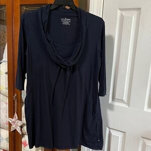 Neon Buddha Navy Cowl Neck Tunic